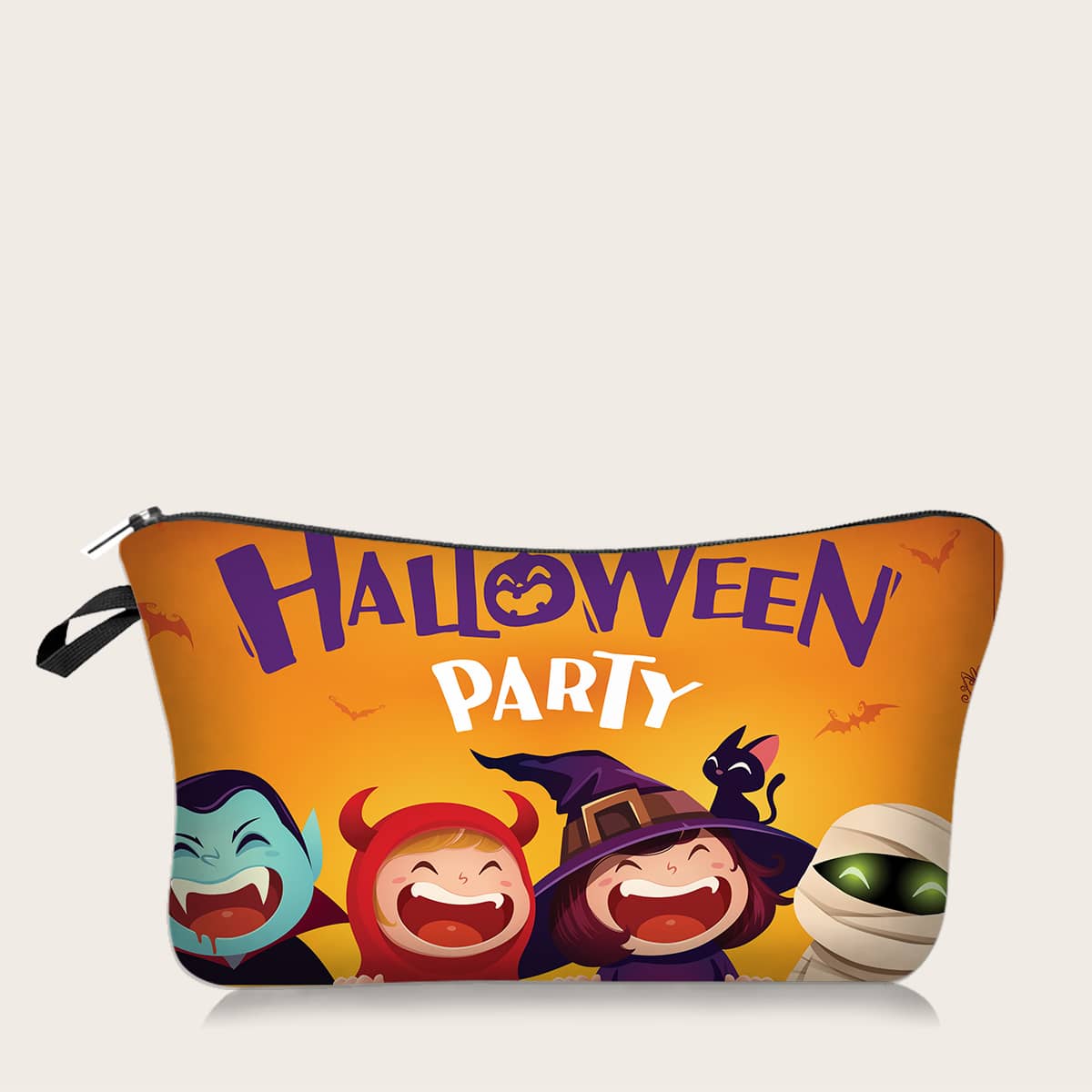 

1pc Halloween Cartoon Graphic Makeup Bag, Multicolor
