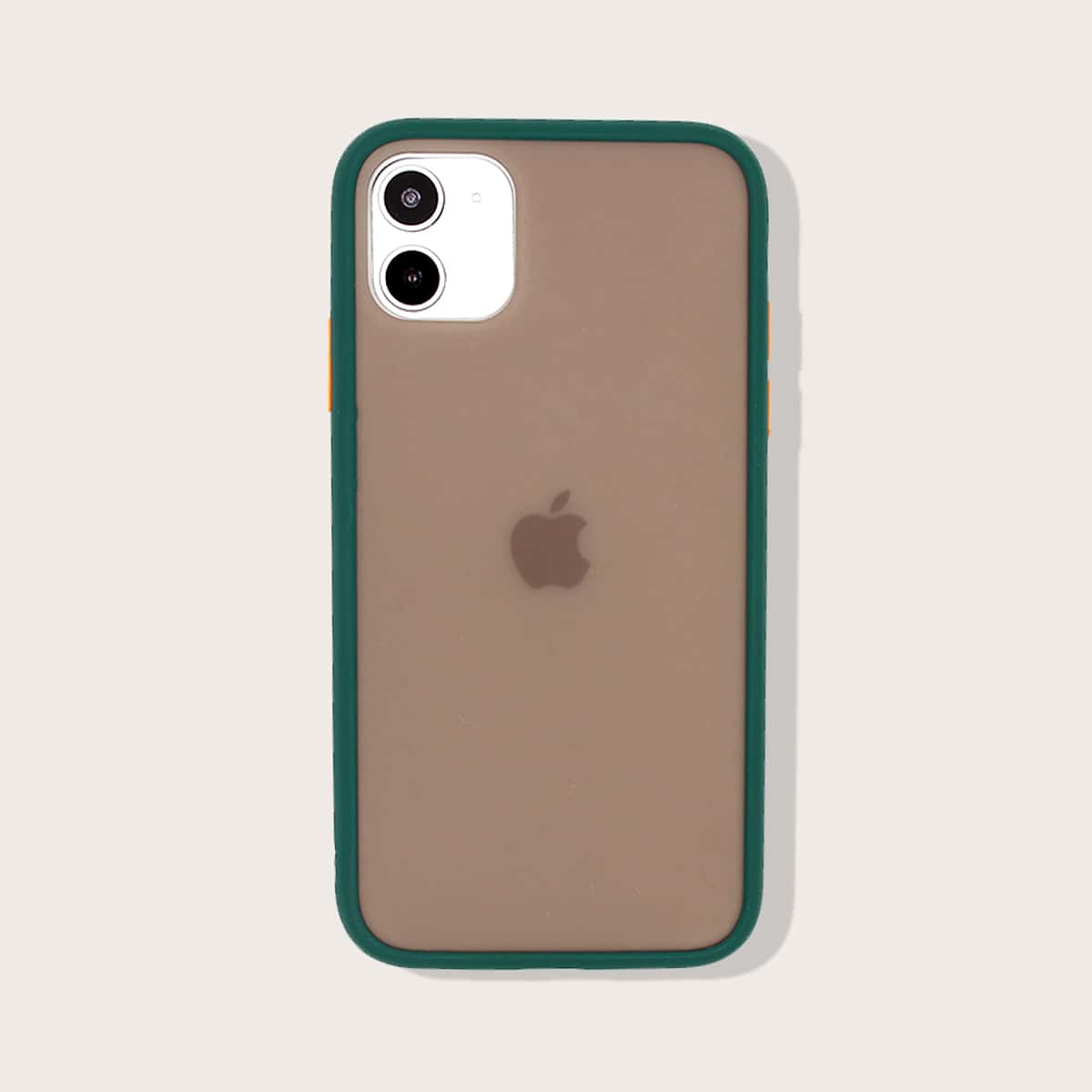 

1pc Contrast Frame iPhone Case, Green