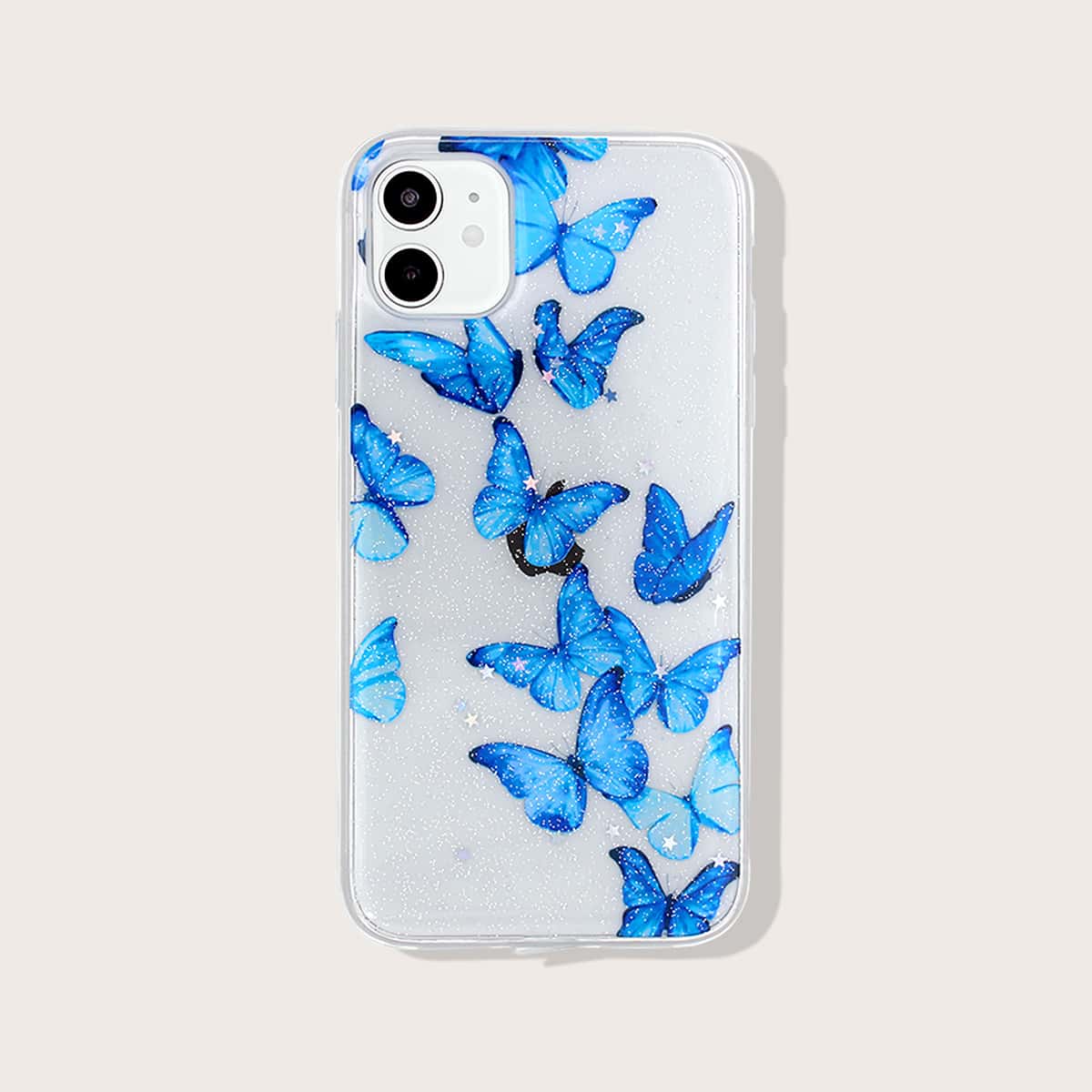 

1pc Butterfly Print iPhone Case, Blue