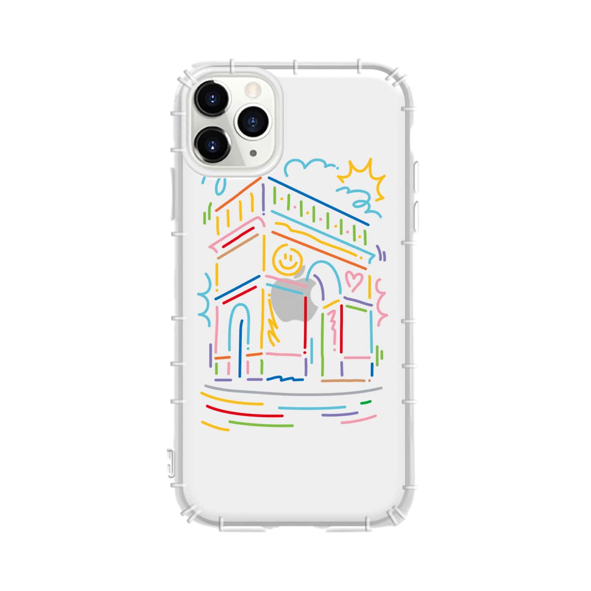 

1pc Graffiti Pattern iPhone Case, Clear