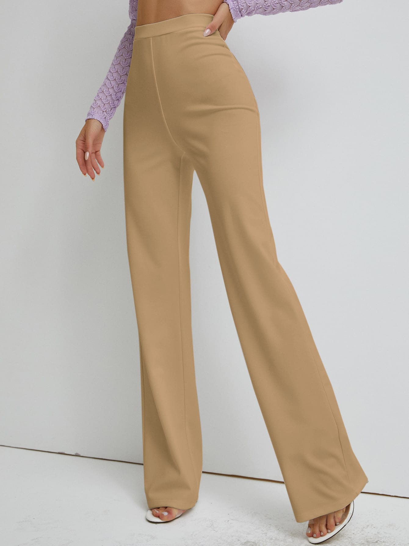 SBetro High Waist Straight Leg Pants 