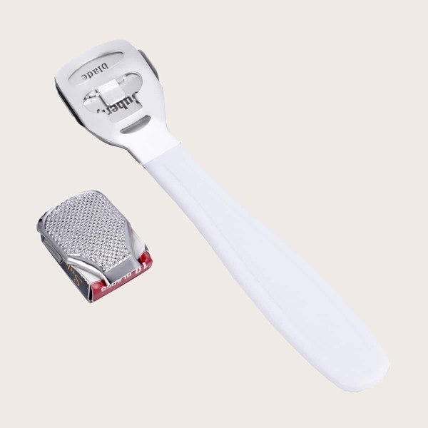 

1pc Stainless Steel Exfoliating Tool & 1box Blade, White