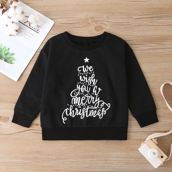 

Toddler Boys Slogan Graphic Sweatshirt, Black