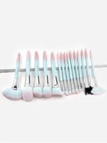 15pcs Soft Rhinestone Makeup Brushes Set Highlighter Foundation Make Up Brush Eyebrow Kabuki Lip Brush Set,Brush Set,Makeup Brush Kit,Make Up Brush Set,Make Up Set Complete,Makeup Brush Set,Complete Makeup Kit,Brush Kit,Brushes Makeup Set,Makeup Gift Set,Set - Multicolor - View 2