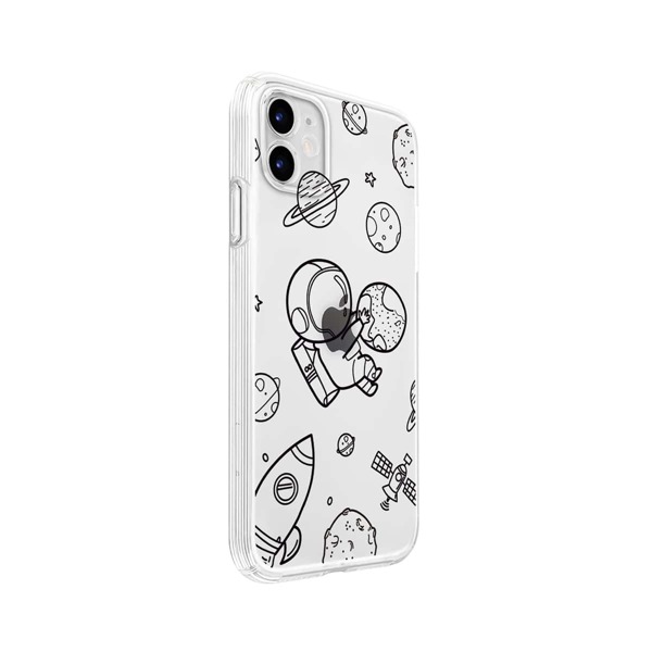 

1pc Cartoon Graphic iPhone Case, Clear