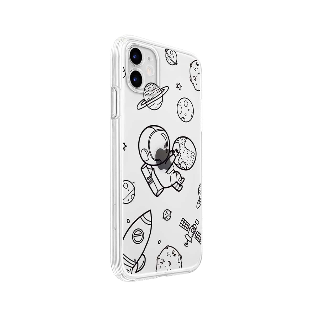 

1pc Cartoon Graphic iPhone Case, Clear