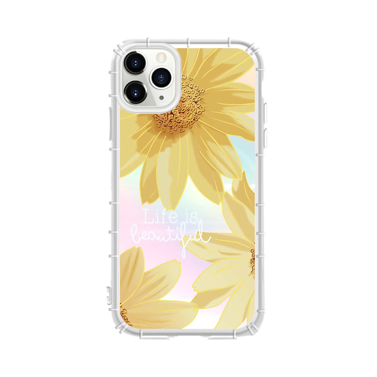 

1pc Flower Print iPhone Case, Multicolor