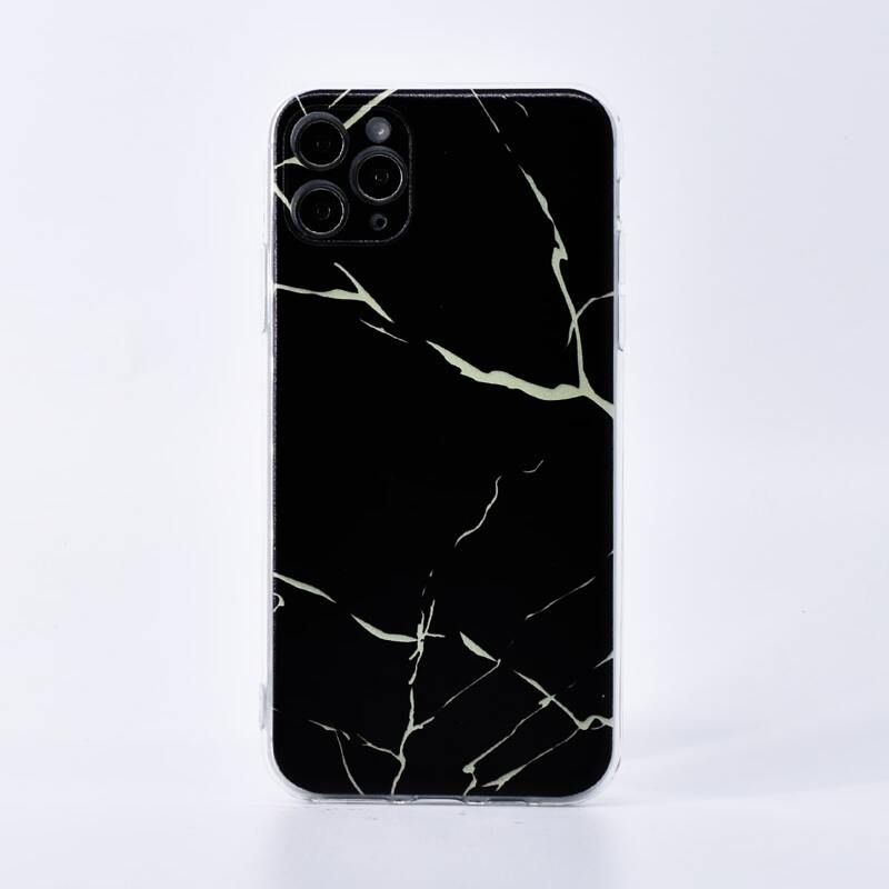 

1pc Marble Print iPhone Case, Multicolor