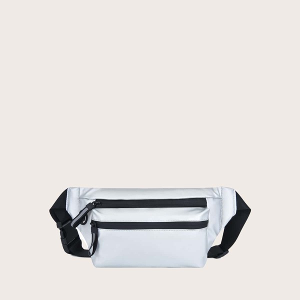 

Zipper Front Fanny Pack, Baby blue
