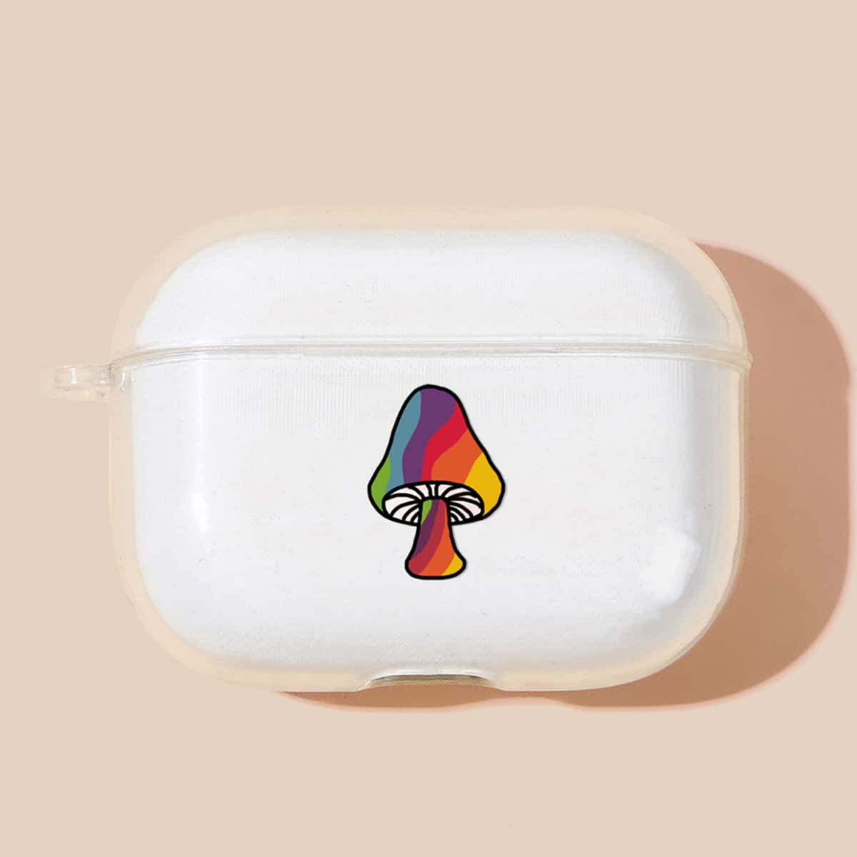 

1pc Mushroom Print  Case, Clear