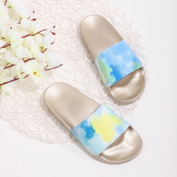 

Tie Dye Wide Fit Slides, Multicolor