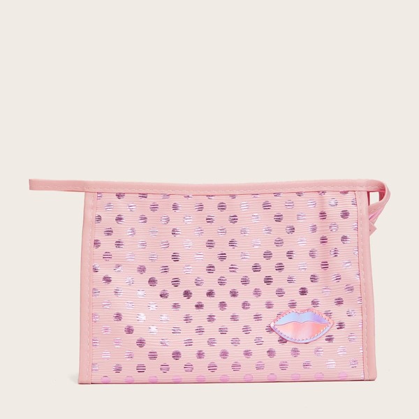 

1pc Polka Dot Makeup Bag, Multicolor