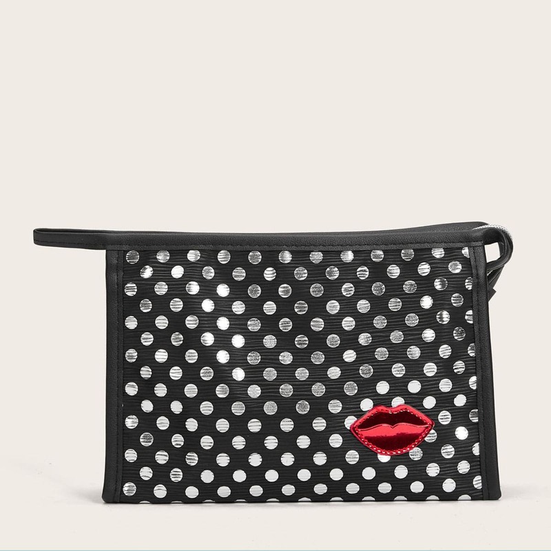 

1pc Polka Dot Makeup Bag, Multicolor