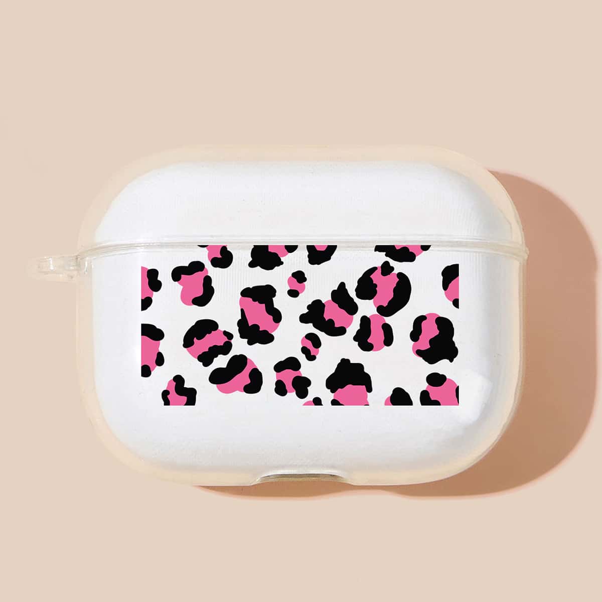 

1pc Leopard Print  Case, Clear