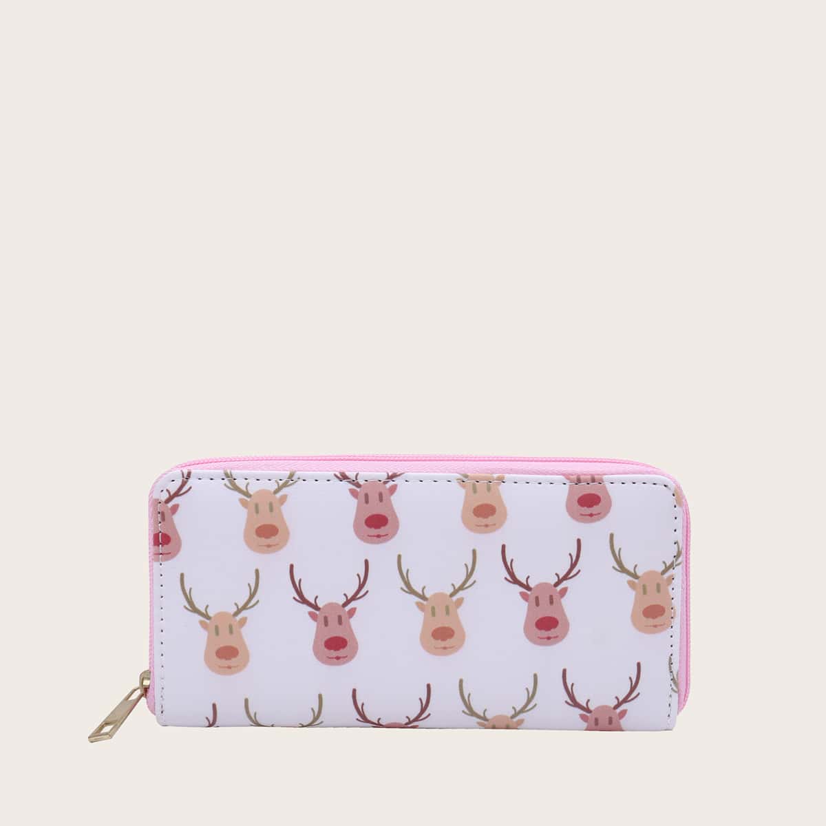 

Cartoon Animal Graphic Purse, White