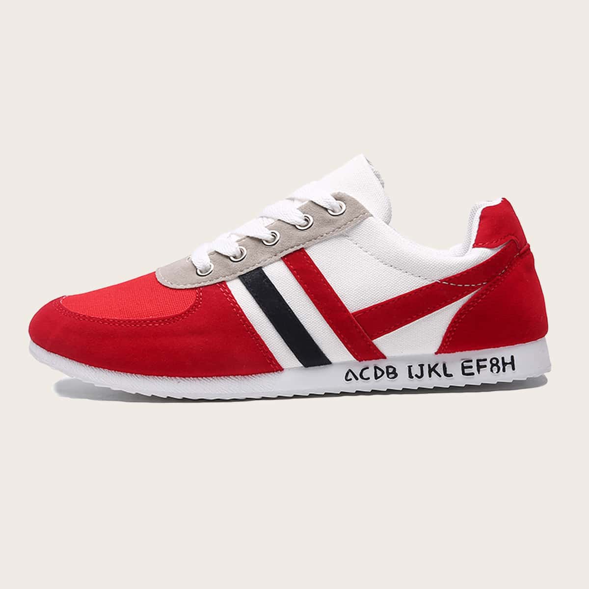 

Guys Lace-up Front Wide Fit Sneakers, Red