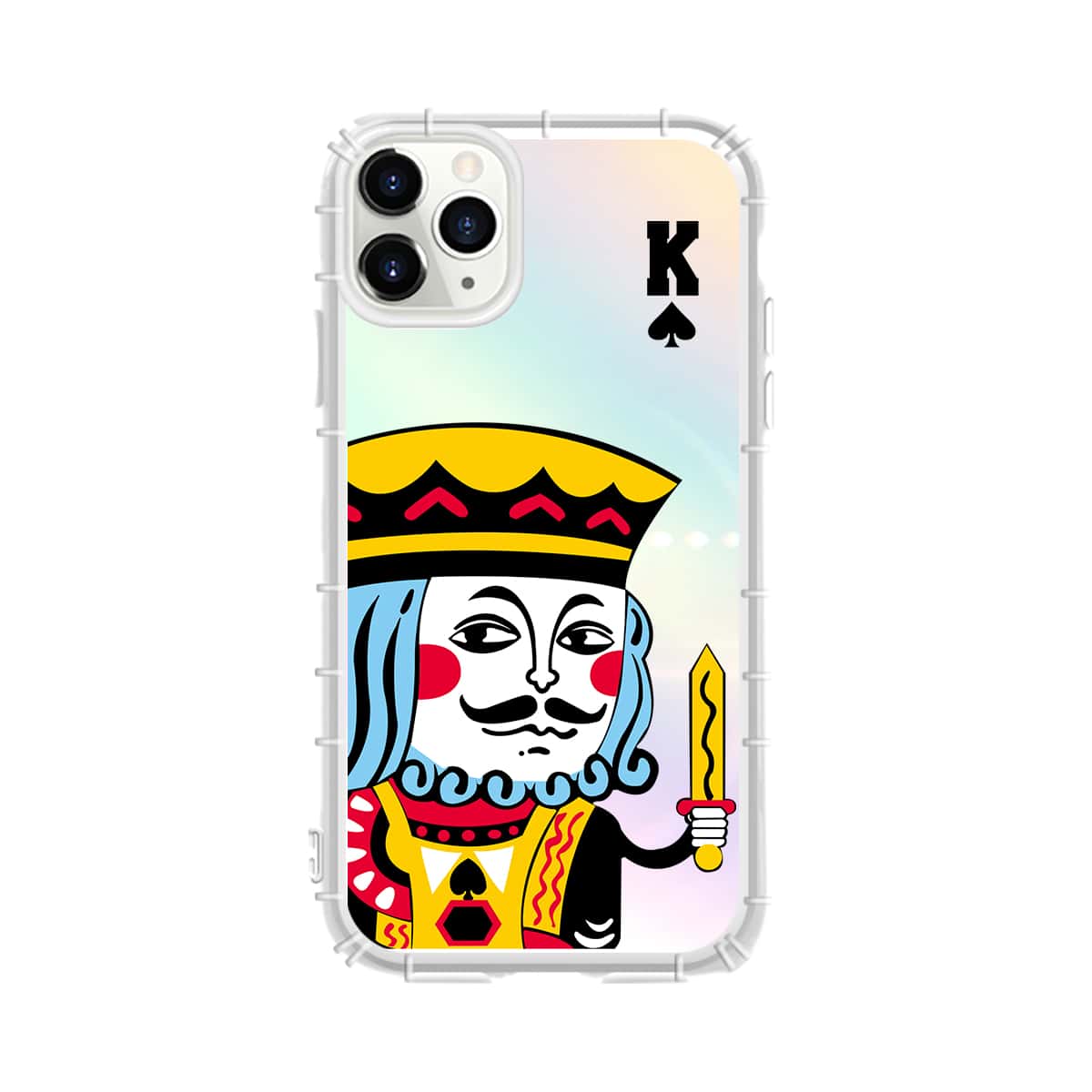 

1pc Playing Card Pattern iPhone Case, Multicolor