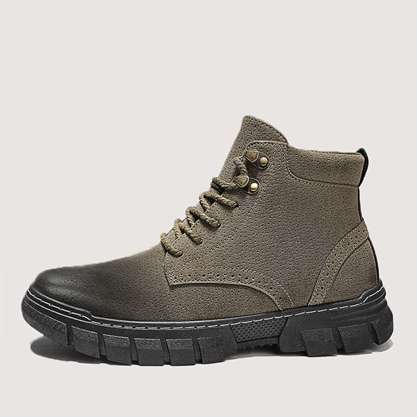 

Men Lace-up Front Boots, Dark green