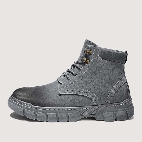 

Men Lace-up Front Boots, Grey