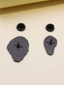 2入組人像設計胸針 - 彩色 - 查看 2