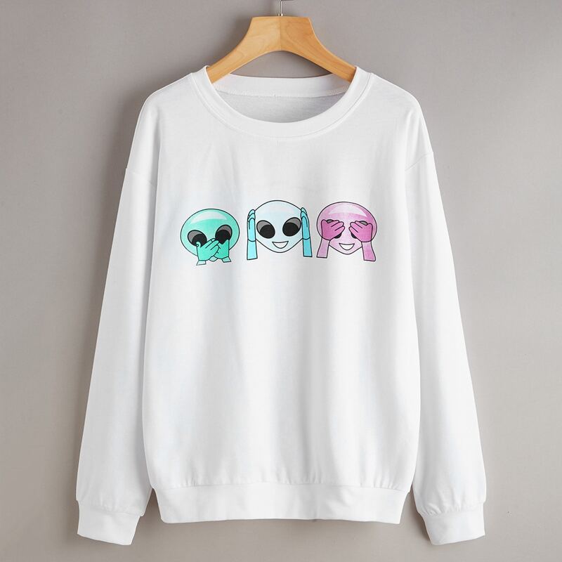 

Alien Graphic Sweatshirt, White