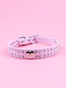 1 pieza collar de perro con diamante de imitación