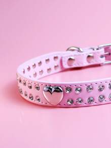 1 pieza collar de perro con diamante de imitación