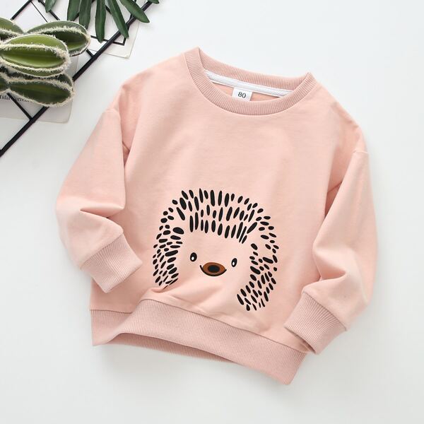 

Toddler Boys Cartoon Graphic Sweatshirt, Pink pastel