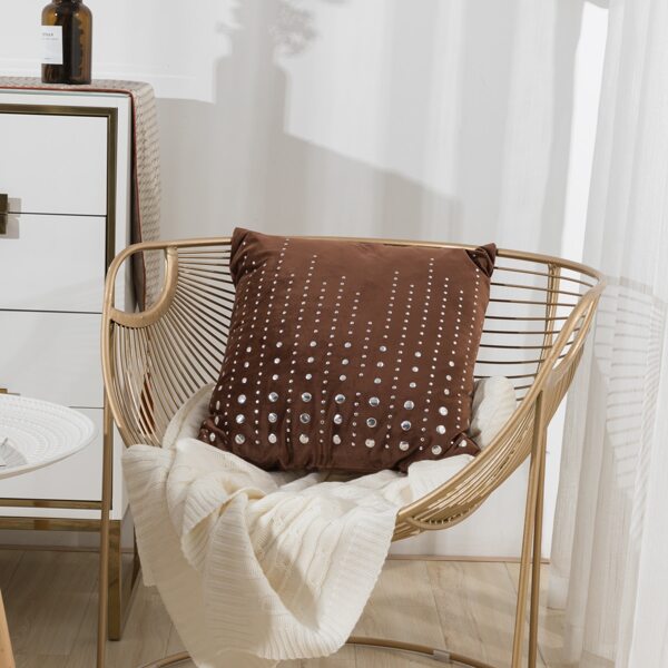 

Dot Detail Cushion Cover Without Filler, Brown