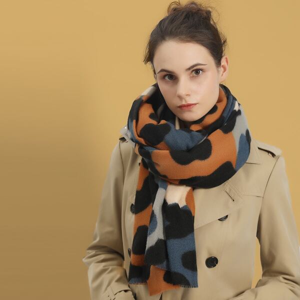 

Color Block Scarf, Blue