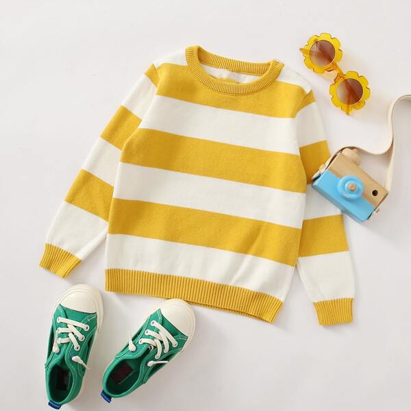 

Toddler Boys Block Striped Sweater, Multicolor