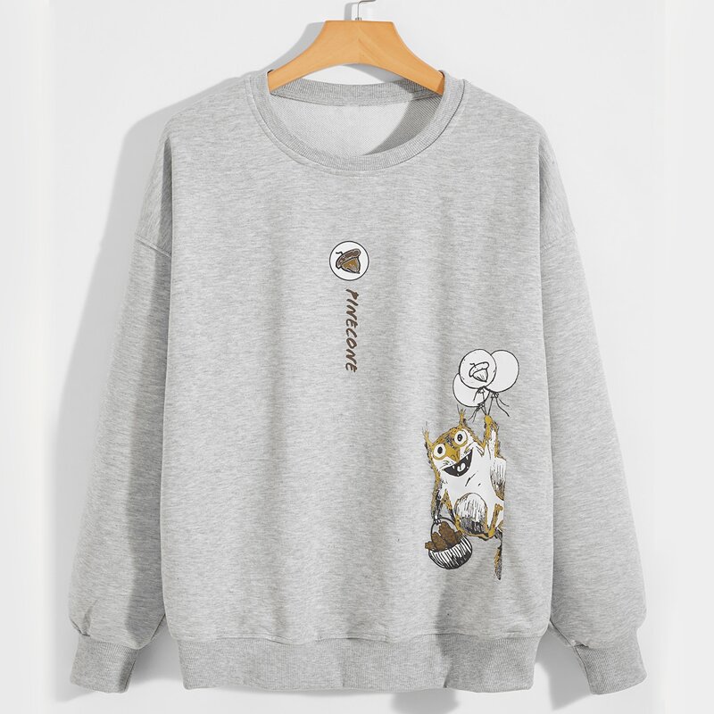 

Guys Animal & Letter Graphic Sweatshirt, Light grey