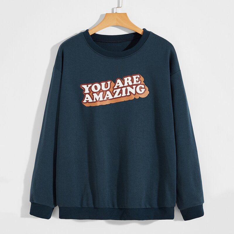 

Guys Letter Graphic Sweatshirt, Navy blue
