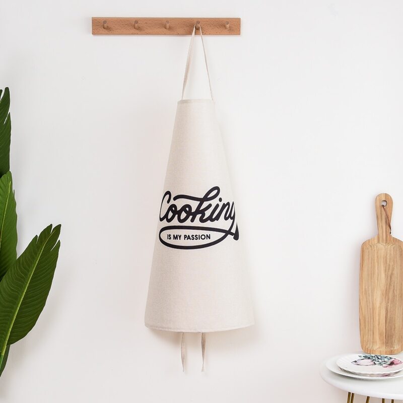 

Letter Graphic Apron, White