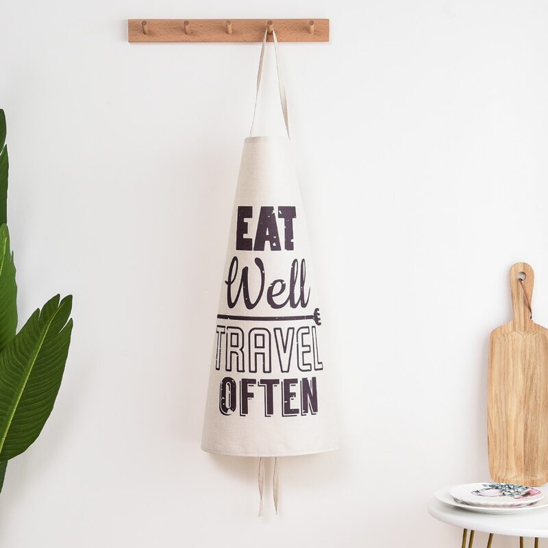 

Letter Graphic Apron, White
