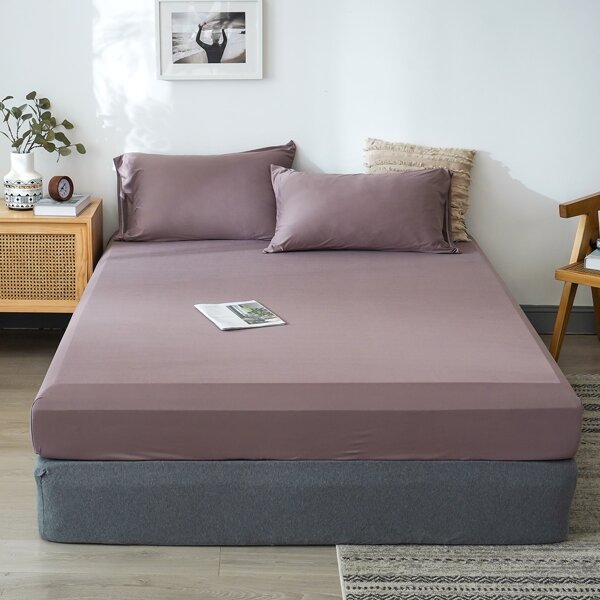

Solid Color Fitted Sheet, Mauve purple