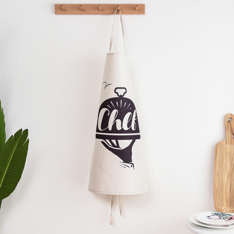 

Letter Graphic Apron, White