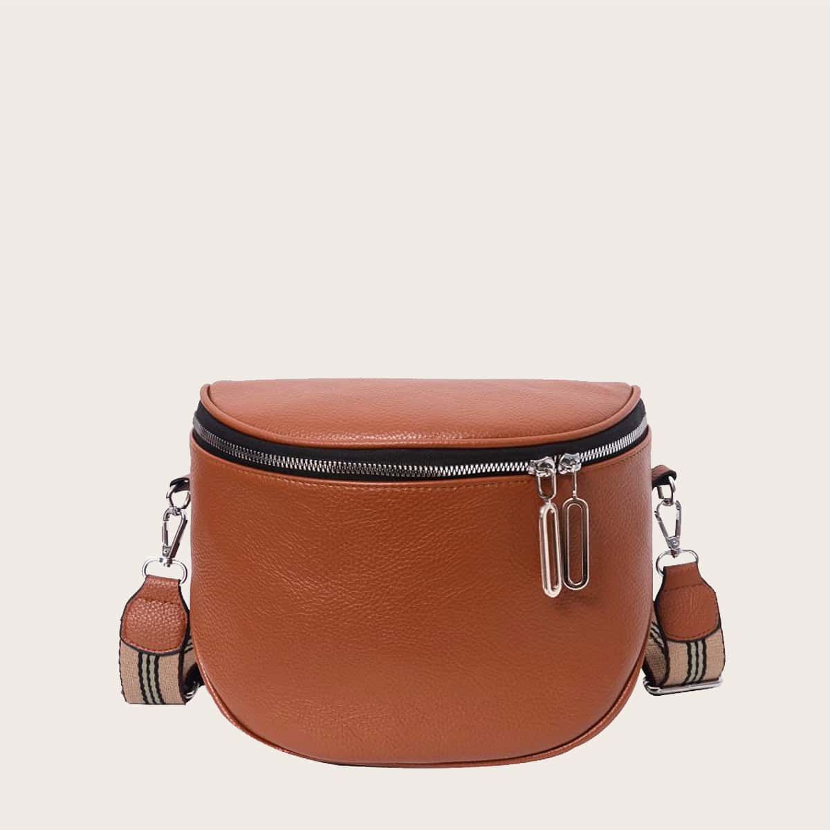 

Zip Around Crossbody Bag, Brown