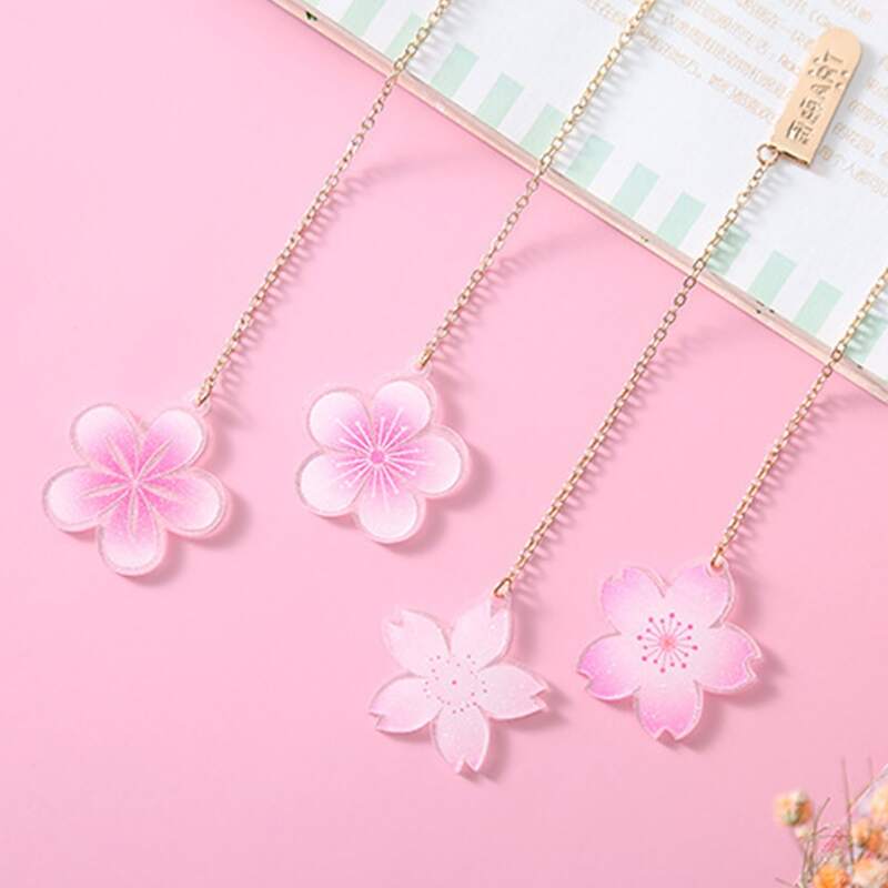 

1pc Flower Design Random Metal Bookmark, Multicolor
