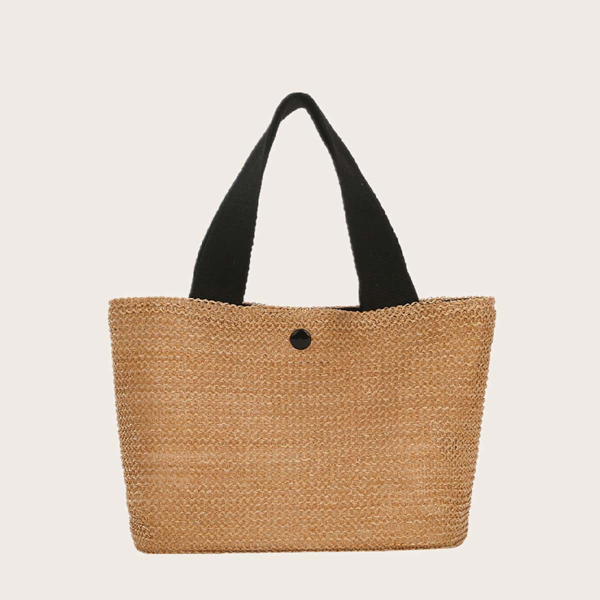 

Woven Satchel Bag, Brown