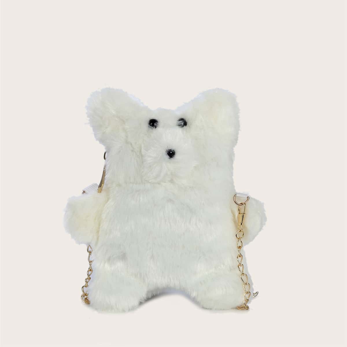

Cartoon Shaped Chain Crossbody Bag, White