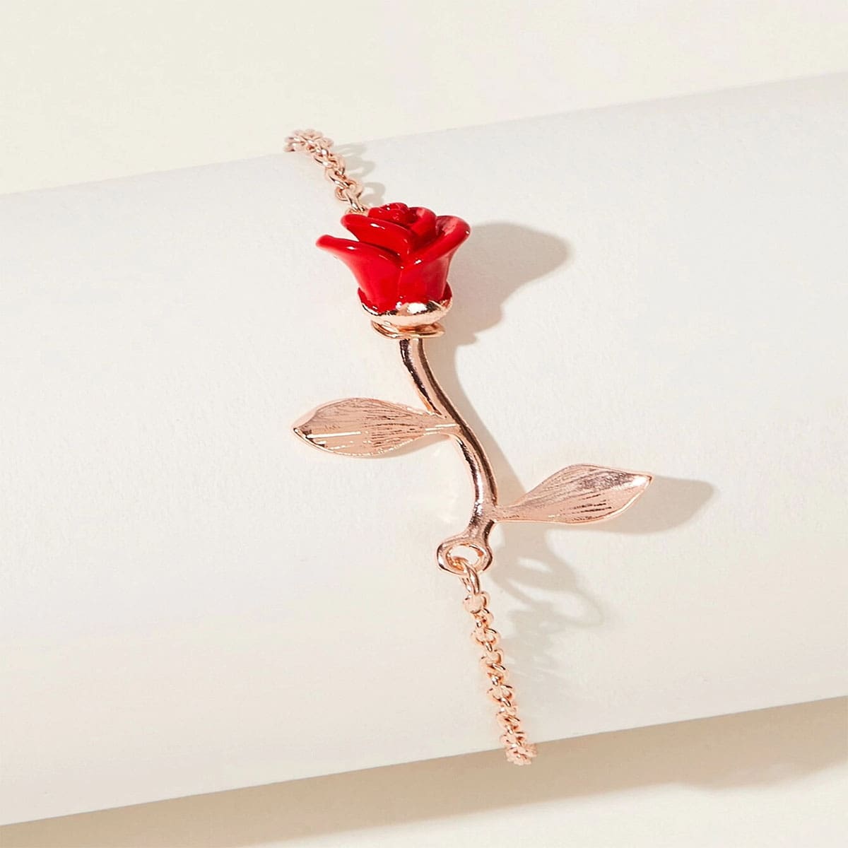 

Rose Design Chain Bracelet, Rose gold