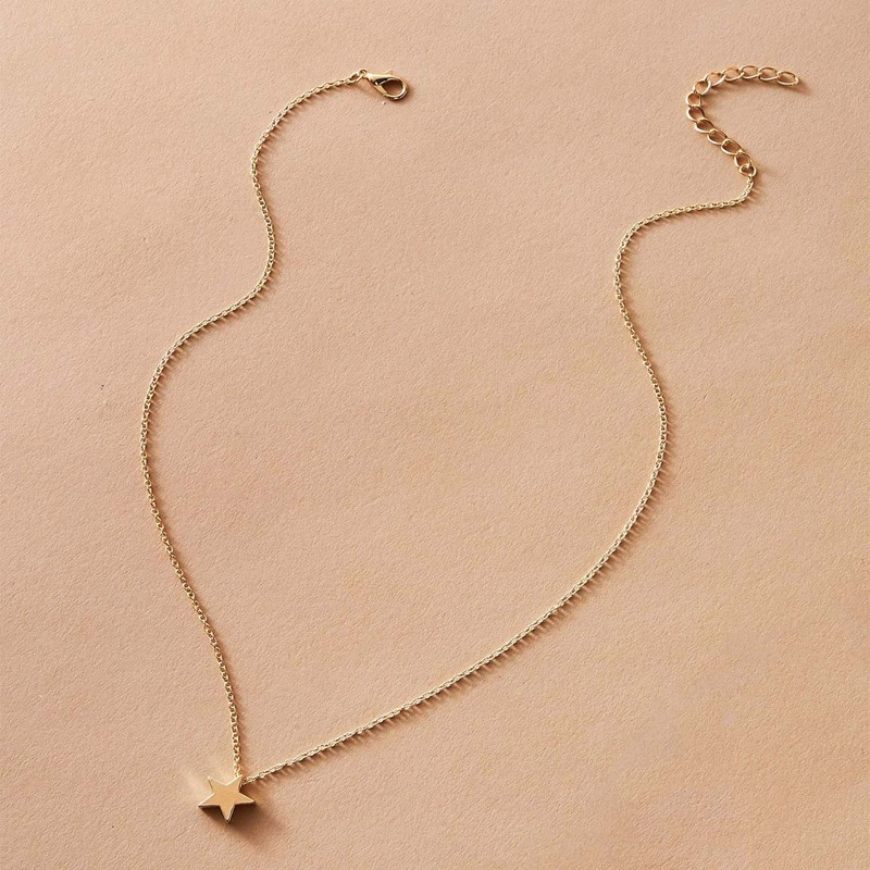 

Star Pendant Chain Necklace, Gold