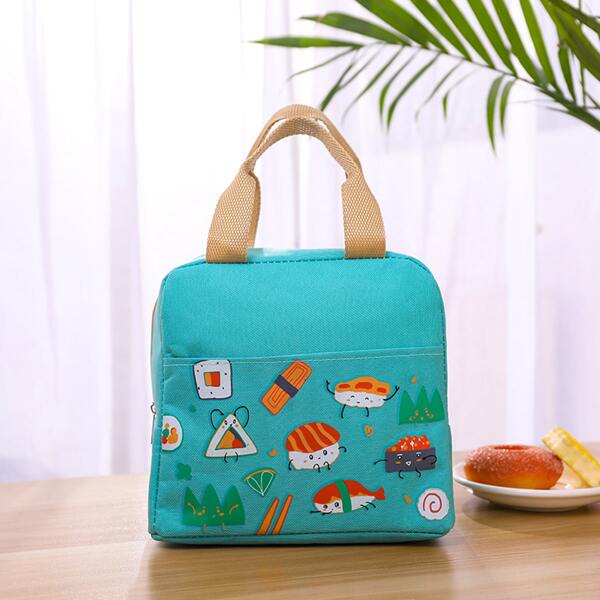

Sushi Print Insulation Lunch Bag, Blue