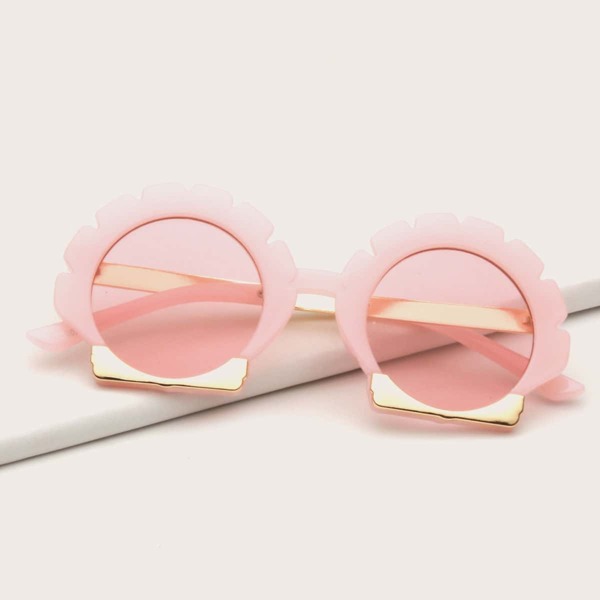 

1pc Girls Irregular Frame Round Lens Sunglasses
