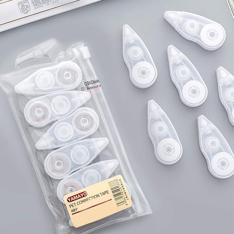 

6pcs Plain Correction Tape Set, Clear