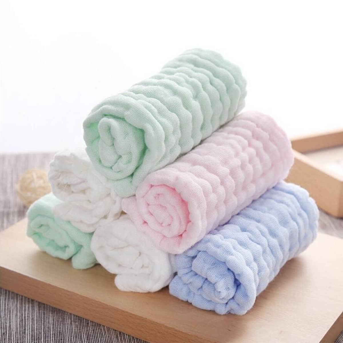 

3pcs Kids Plain Face Towel, Multicolor