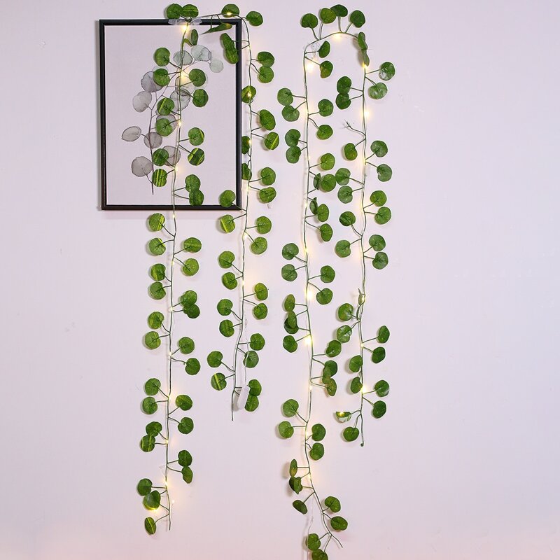 

1pc Artificial Vine String Light With 20pcs Bulb, Yellow