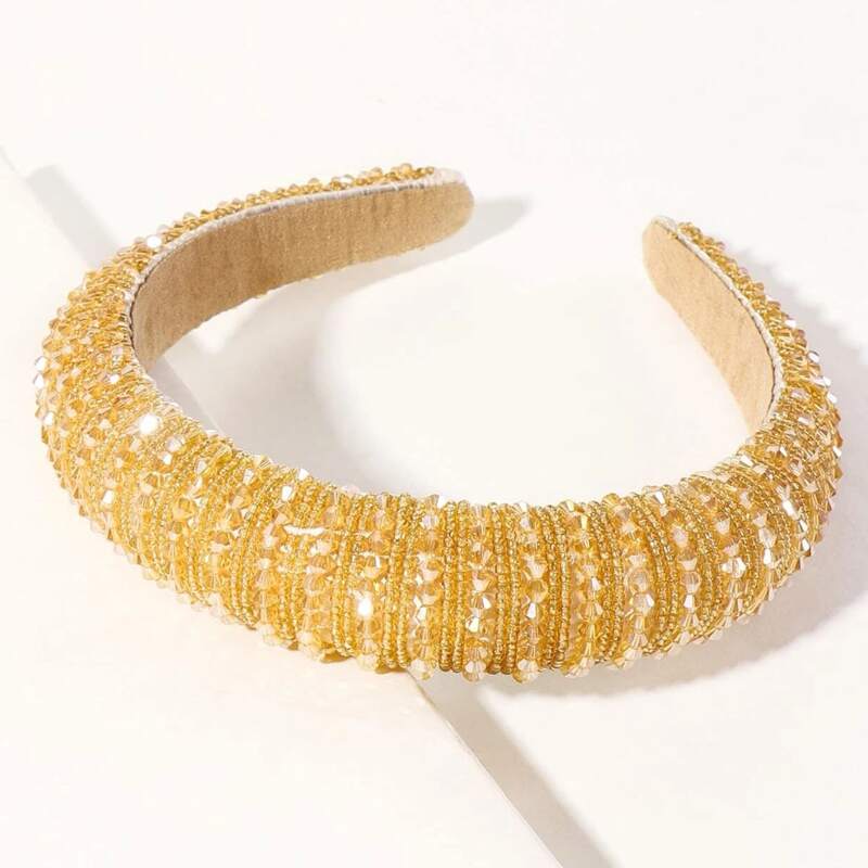 

Beaded Hair Hoop, Yellow