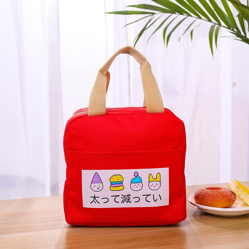 

Japanese Cartoon Graphic Lunch Bag, Red